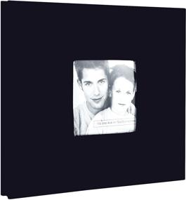 img 3 attached to 📸 MCS MBI Fashion Fabric Scrapbook Album: Stylish Black Design, 9.6x8.5 Inch Size with 8x8 Inch Pages & Photo Opening (802810)