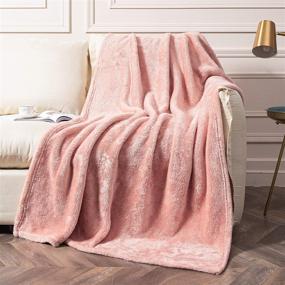 img 3 attached to 🐋 Plush Fleece Throw Blanket(50x70 Inch) Whale Flotilla: Soft, Long Hair, Cozy & Lightweight Pink Blanket for Bed, Couch, Sofa – 300GSM