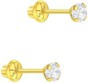 img 3 attached to Yellow Prong Solitaire Earrings Toddlers