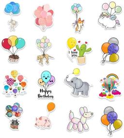 img 3 attached to 🎈 Fashionable Colorful Balloon Stickers for Kids, Boys, Girls, Teens - 50 Pcs, Waterproof Vinyl Stickers for Water Bottles, Hydroflasks, Computers, Laptops, Luggage, Tablets, Phones, Bikes - Cute Balloon Stickers (Pack of 50)