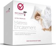🛏️ red nomad queen size zippered mattress encasement: premium 6-sided bed cover & protector logo
