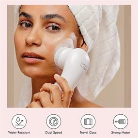 img 2 attached to 🌸 Vanity Planet Raedia Facial Cleansing Brush - 4 Interchangeable Brush Heads for Daily Cleansing, Enhanced Skin Glow, Lightweight Design, Face Exfoliation, Water Resistance (Dusty Pink)