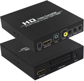 img 4 attached to 📺 TAIPOXUN SCART в HDMI конвертер: полноценный адаптер видео и аудио для телевизора и DVD-плеера - поддержка форматов PAL/NTSC, разрешение 1080P/720P, аудио выход по коаксиальному кабелю.