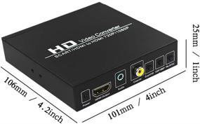 img 3 attached to 📺 TAIPOXUN SCART в HDMI конвертер: полноценный адаптер видео и аудио для телевизора и DVD-плеера - поддержка форматов PAL/NTSC, разрешение 1080P/720P, аудио выход по коаксиальному кабелю.