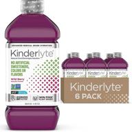 🍇 boosted natural hydration: kinderlyte advanced electrolyte drinks with 33% extra electrolytes and premax prebiotic (wild berry, 6-pack) logo