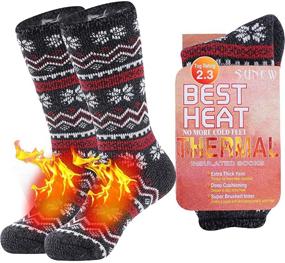 img 4 attached to Cozy up to Winter with Sunew Unisex Warm Thermal Socks: Insulated, Heated, and Heavily Cushioned!