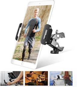 img 4 attached to 🏋️ Elitehood Heavy Duty Aluminum Tablet Holder: Versatile Spin Bike, Gym Treadmill & Exercise Mount for iPad Pro 11/iPad Air/Mini, 4.7-12.9’’ Tablet & Phone: Indoor Stationary Bicycle Tablet Stand & Clamp