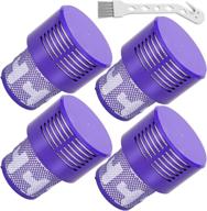 🔍 lhhting replacement v10 filters: ideal for dyson v10 cyclone series, v10 absolute, animal, total clean - 4 pack filters and 1 clean brush included логотип