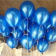 annodeel 100 10-inch latex blue balloons, pure pearl helium wedding and birthday party decorations логотип