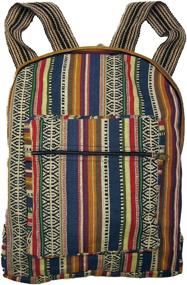 img 4 attached to 🎒 Authentic Ethnic Fabric Backpack Collections