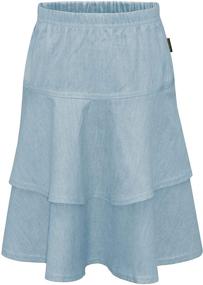 img 3 attached to 👚 Stylish Stonewash Girls' Clothing: BabyO Lightweight Layered Length