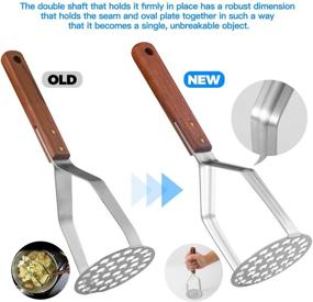 img 3 attached to 🥔 Ultimate Tmflexe UPGRADED Potato Masher: Stainless Steel, Heavy Duty, Strong Anti-slip Handle, Easy to Use, Sturdy Construction - No More Bent Mashers!