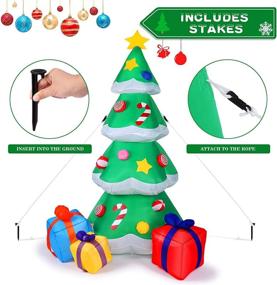 img 2 attached to Giant 7ft Inflatable Christmas Tree with LED Lights - CAMULAND Indoor and Outdoor Xmas Decorations