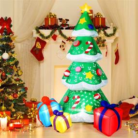 img 4 attached to Giant 7ft Inflatable Christmas Tree with LED Lights - CAMULAND Indoor and Outdoor Xmas Decorations