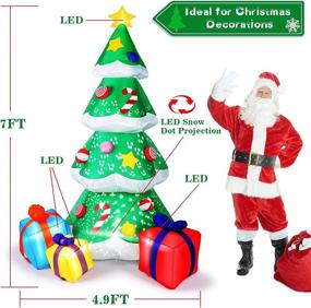 img 3 attached to Giant 7ft Inflatable Christmas Tree with LED Lights - CAMULAND Indoor and Outdoor Xmas Decorations