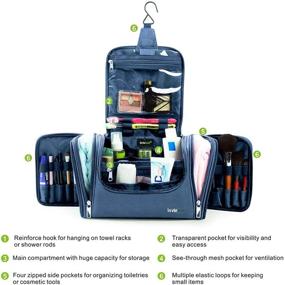 img 1 attached to 💼 Lavievert Blue Toiletry Bag: Ultimate Travel Organizer for Business, Vacation, and Household