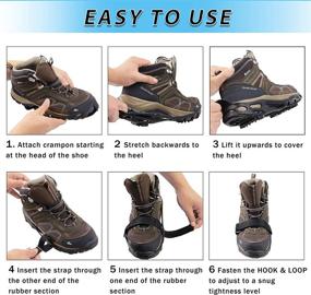 img 2 attached to 👞 Ultimate Winter Traction: Walk Traction Ice Snow Cleats for Shoes Boots - Effective Non-Slip Crampons, Grippers & Spikes for Walking and Hiking on Snow and Ice for Men and Women