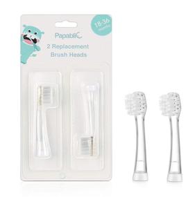 img 4 attached to 👶 Papablic BabyHandy Sonic Electric Replacement Brush Heads (18-36 Months), Pack of 2