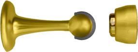 img 1 attached to Pack of 2 Satin Brass Magnetic Door Stops - 3 Inch Door Stopper with Catch