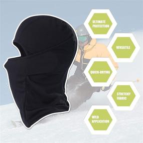 img 3 attached to 🧣 Adjustable Windproof UV Protection Balaclava Face Mask Hood