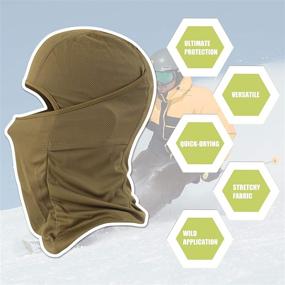 img 1 attached to 🧣 Adjustable Windproof UV Protection Balaclava Face Mask Hood