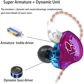 img 2 attached to KZ ZST Pro 1BA 1DD In-Ear наушники: четкий HiFi мониторные наушники для музыки, игр и спорта.