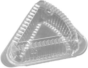 img 2 attached to 🍰 Premium Pack of 25 Mr Miracle Cheesecake Wedge Containers - Clear & Hinged Plastic Design