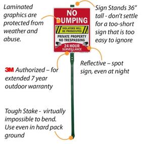 img 3 attached to SmartSign Dumping Trespassing Prosecuted Reflective Occupational Health & Safety Products