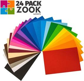 img 1 attached to 🎨 Zook 24 Pack of Large and Vibrant EVA Craft Foam Sheets - Perfect for Crafts and Cosplay; 8x12 inches, 2mm Thickness, Easy to Shape, Cut, and Glue - Light Orange