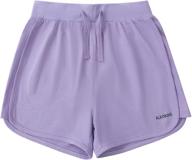 🩳 alaviking girls cotton shorts - elastic waistband workout shorts for girls ages 3-12 years, perfect for athletics and running logo