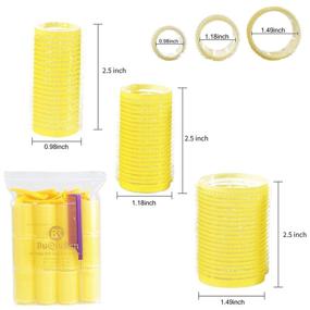 img 3 attached to 💇 36-Pack Salon Self Grip Hair Rollers Set - Big, Medium, Small Sizes for Perfect Heatless Curls, Includes Clips & Comb