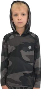 img 3 attached to Youth Hooded Outdoor Recreation Shirts - Boys' Athletic Tops with Sun Protection UPF 50+