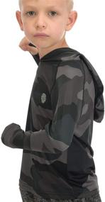 img 2 attached to Youth Hooded Outdoor Recreation Shirts - Boys' Athletic Tops with Sun Protection UPF 50+