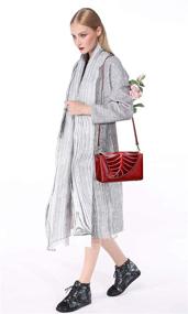 img 3 attached to PIJUSHI Leaf Clutch Purse for Women - Designer Crossbody Bag and Shoulder Handbag for Ladies