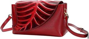 img 2 attached to PIJUSHI Leaf Clutch Purse for Women - Designer Crossbody Bag and Shoulder Handbag for Ladies