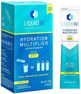 liquid i.v. hydration multiplier, electrolyte powder, convenient packets, supplement drink mix (6 pack) logo