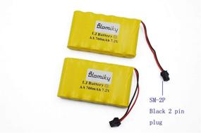 img 1 attached to 🔋 Blomiky 2 Pack 7.2V 700mAh Ni-Cd Rechargeable Battery Pack - Compatible with Huina 1550 RC Excavator