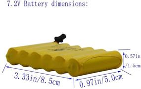 img 2 attached to 🔋 Blomiky 2 Pack 7.2V 700mAh Ni-Cd Rechargeable Battery Pack - Compatible with Huina 1550 RC Excavator