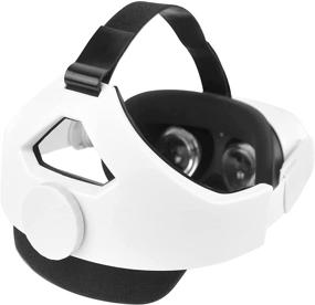 img 4 attached to 🔧 White Adjustable Head Trap for Oculus Quest 2 with Head Cushion - Enhanced Comfort and Pressure Reduction Replacement for Elite Strap