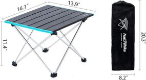 img 3 attached to 🌿 Naturehike Portable Camping Side Tables: Aluminum Table Top, Easy-to-Clean Gray Folding Table for Picnic, Camp, Beach, and Boat – Ideal for Dining & Cooking with Burner. Includes Convenient Bag.