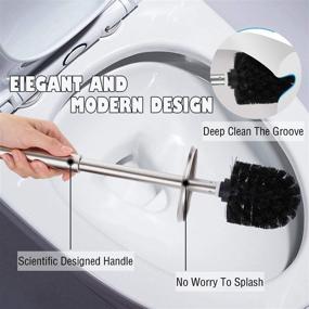 img 3 attached to 🚽 Stainless Steel Toilet Brush and Holder Set - Durable and Lightweight Bathroom Cleaning Brush with Lid