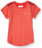 👕 comfortable and stylish: columbia girls' and toddlers' tech trek short sleeve tee - a perfect pick for active days logo