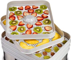 img 2 attached to Set of 6 Silicone Dehydrator Sheets - Non-stick Reusable Food Fruit Dehydrator Mats, 14 x 14-inch Steamer Mesh Mat for Fruit Dryer