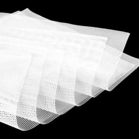 img 4 attached to Set of 6 Silicone Dehydrator Sheets - Non-stick Reusable Food Fruit Dehydrator Mats, 14 x 14-inch Steamer Mesh Mat for Fruit Dryer