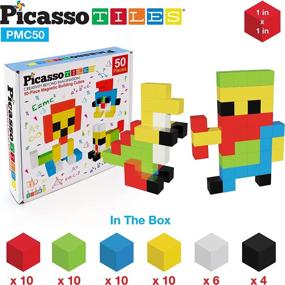 img 1 attached to PicassoTiles Magnetic Ideabook Learning Construction