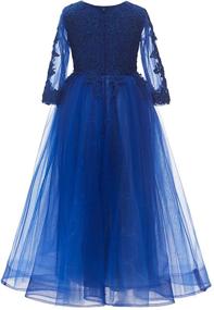 img 3 attached to 👗 Stylish and Elegant Sleeves Birthday Wedding Communion Dresses for Girls' Clothing