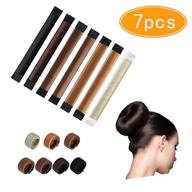 💇 kissbuty 7 pcs bun maker french twist hair donut: your fashionable hair styling magic tool in 7 shades! logo