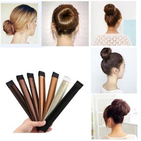 img 3 attached to 💇 KISSBUTY 7 Pcs Bun Maker French Twist Hair Donut: Your Fashionable Hair Styling Magic Tool in 7 Shades!