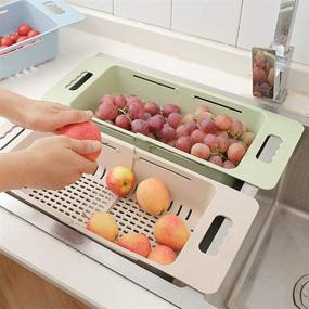 img 3 attached to MineSign Collapsible Colander Vegetables Adjustable