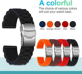 img 2 attached to 🕒 Ullchro Silicone Replacement Waterproof Pattern Women's Watches & Bands - Durable & Stylish Timepieces